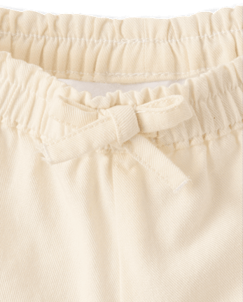 Shorts à volants pour bébés et petites filles, taille haute, style paperbag