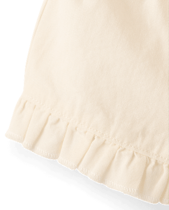 Shorts à volants pour bébés et petites filles, taille haute, style paperbag