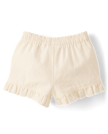 Shorts à volants pour bébés et petites filles, taille haute, style paperbag