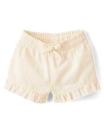 Shorts à volants pour bébés et petites filles, taille haute, style paperbag