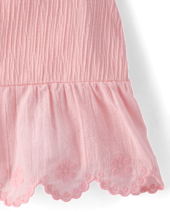 Toddler Girls Textured Eyelet 2-Piece Outfit Set