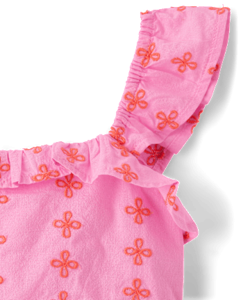 Baby And Toddler Girls Embroidered Floral Flutter Dress