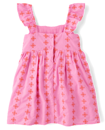 Baby And Toddler Girls Embroidered Floral Flutter Dress