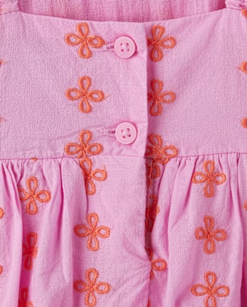 Baby And Toddler Girls Embroidered Floral Flutter Dress
