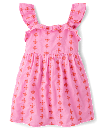 Baby And Toddler Girls Embroidered Floral Flutter Dress