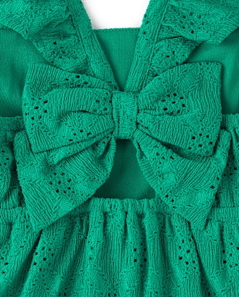 Baby And Toddler Girls Eyelet Bow Back Dress