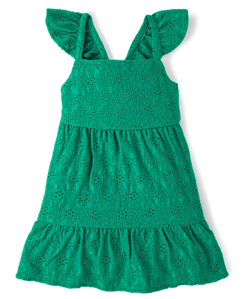Baby And Toddler Girls Eyelet Bow Back Dress
