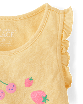 Toddler Girls Fruit Ruffle 2-Piece Outfit Set