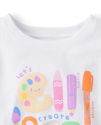 Baby And Toddler Girls Art Supplies Graphic Tee