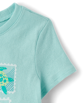 Baby And Toddler Girls Animal Stamps Graphic Tee