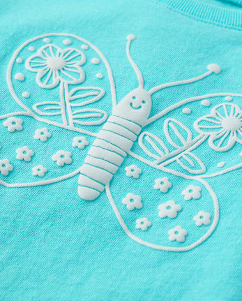 Baby And Toddler Girls Butterfly Graphic Tee