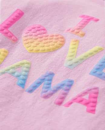 Baby And Toddler Girls Rainbow Love Mama Graphic Tee