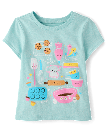Baby And Toddler Girls Baking Graphic Tee