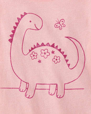 Baby And Toddler Girls Dino Graphic Tee