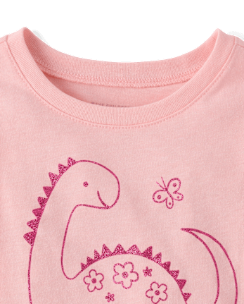 Baby And Toddler Girls Dino Graphic Tee