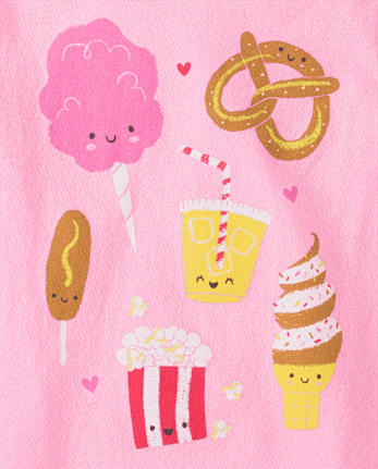 Baby And Toddler Girls Snacks Graphic Tee