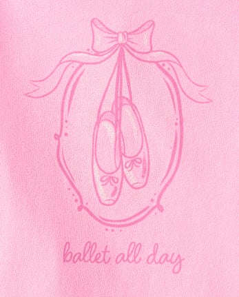 Baby And Toddler Girls Ballet All Day Graphic Tee