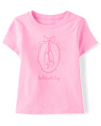 Baby And Toddler Girls Ballet All Day Graphic Tee