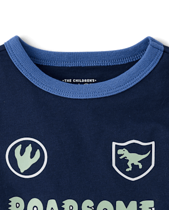 Baby And Toddler Boys Roarsome Graphic Ringer Tee