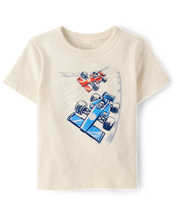 Baby And Toddler Boys Racecars Graphic Tee