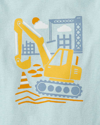Baby And Toddler Boys Excavator Graphic Tee