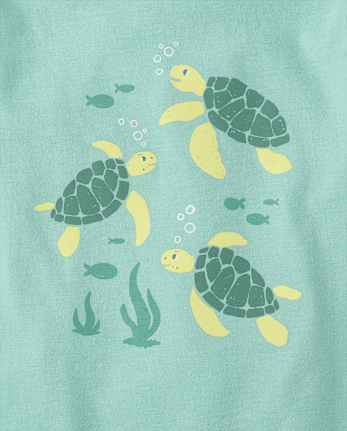 Baby And Toddler Boys Turtle Graphic Tee