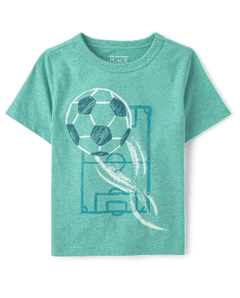 Baby And Toddler Boys Soccer Ball Graphic Tee