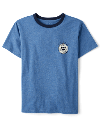 Boys Varsity Youth League Graphic Front And Back Ringer Tee