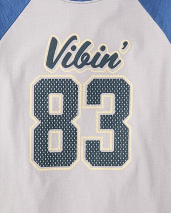 Boys Vibin' 83 Graphic Raglan Tee