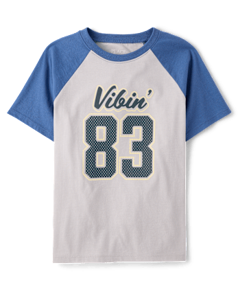 Boys Vibin' 83 Graphic Raglan Tee