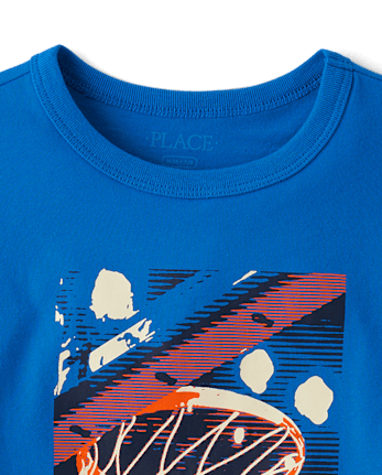 Boys Basketball Net Graphic Tee
