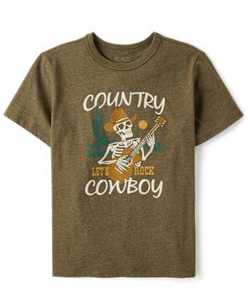 Boys Country Cowboy Graphic Tee