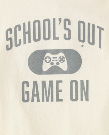 Boys School's Out Game On Graphic Tee