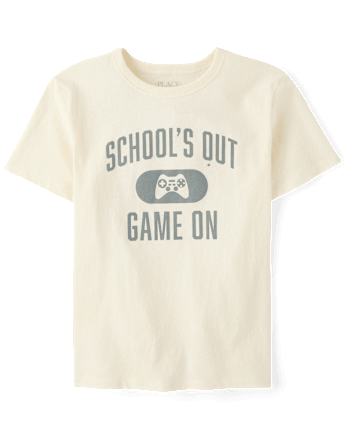 Boys School's Out Game On Graphic Tee
