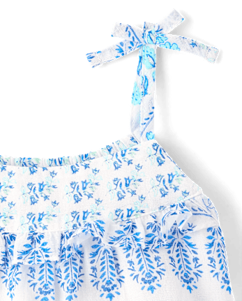 Baby And Toddler Girls Paisley Textured Shift Dress