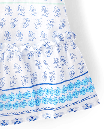 Baby And Toddler Girls Paisley Textured Shift Dress