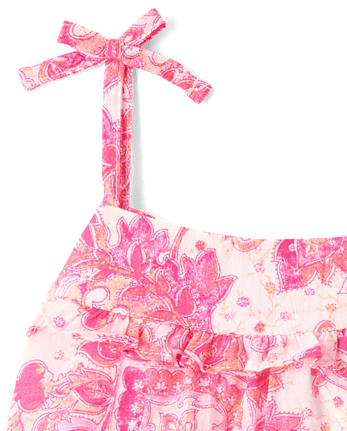 Baby And Toddler Girls Paisley Textured Shift Dress