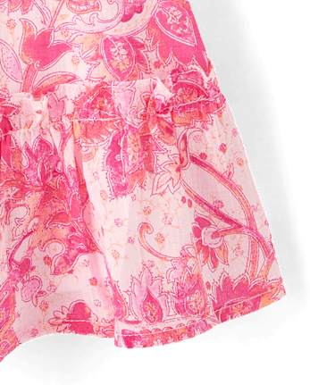 Baby And Toddler Girls Paisley Textured Shift Dress