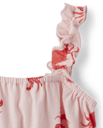 Robe à volants imprimée pour bébés et petites filles