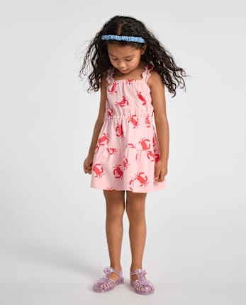 Baby And Toddler Girls Print Ruffle Dress