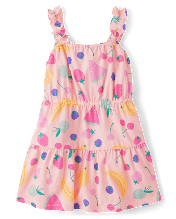 Baby And Toddler Girls Print Ruffle Dress
