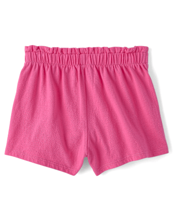 Baby And Toddler Girls Paperbag Waist Pull On Flowy Shorts