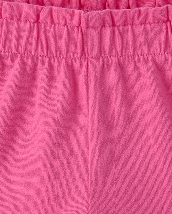 Baby And Toddler Girls Paperbag Waist Pull On Flowy Shorts
