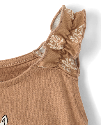 Toddler Girls Graphic Ruffle 2-Piece Outfit Set