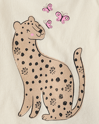 Ensemble 2 pièces à volants graphiques pour petites filles