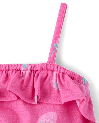 Baby And Toddler Girls Print Ruffle Romper