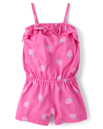 Baby And Toddler Girls Print Ruffle Romper