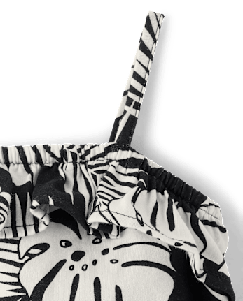 Baby And Toddler Girls Print Ruffle Romper