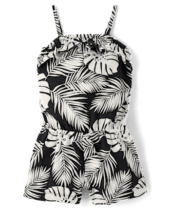 Baby And Toddler Girls Print Ruffle Romper