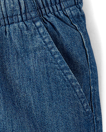 Baby And Toddler Chambray Pull On Jean Shorts